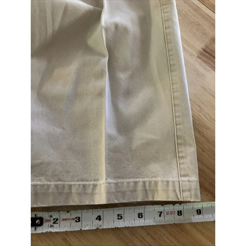 Orvis Mens 40x30 40 x 34 Khaki Tan Double Pleated Cotton Chinos Straight Preppy